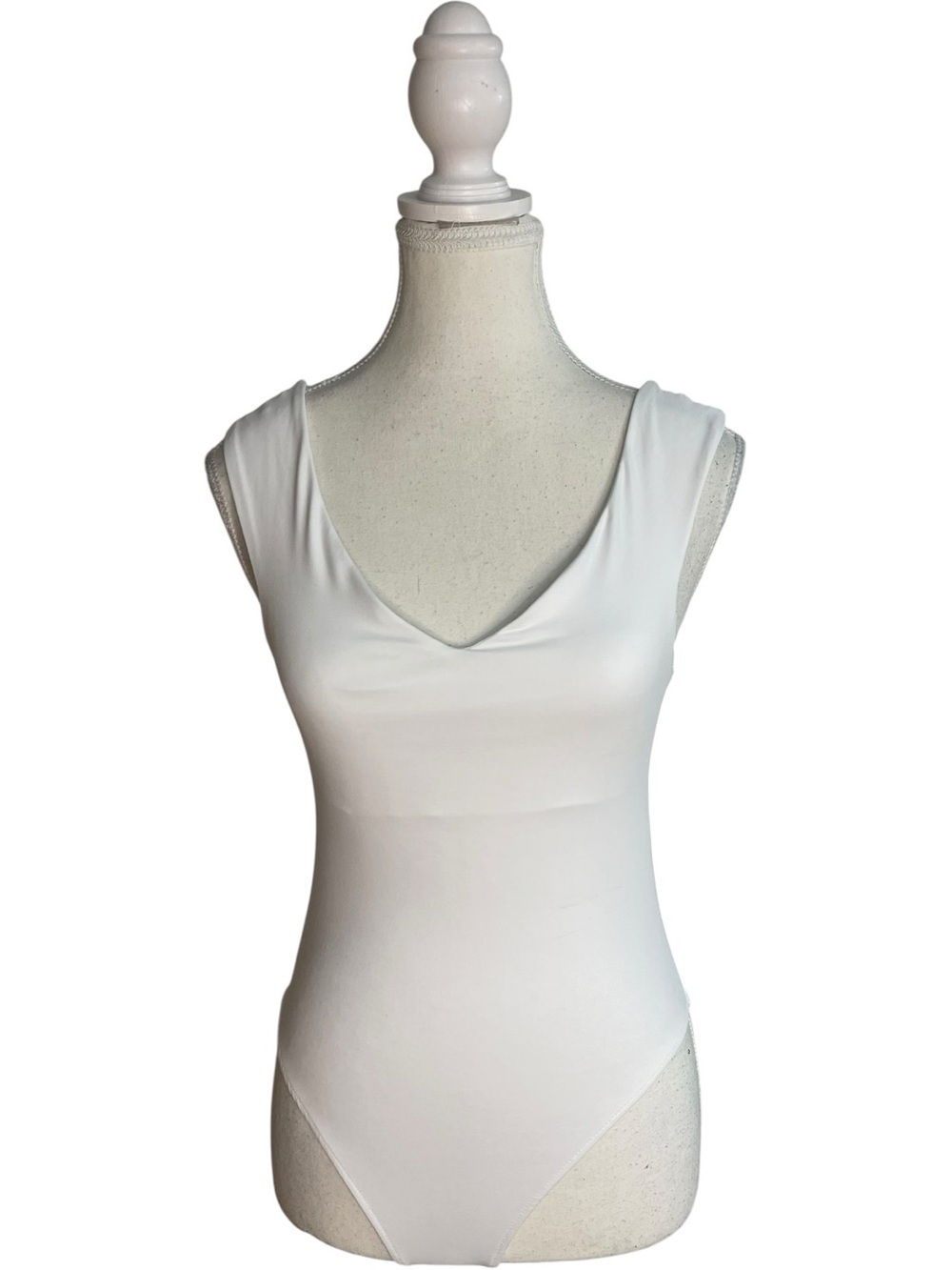 Zara Stretch Off-The-Shoulder Bodysuit White